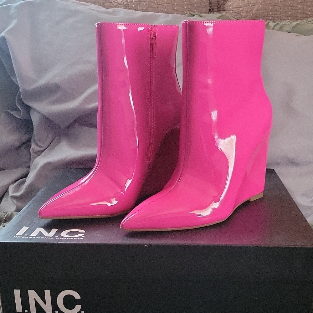 INC International Concepts Pink Heeled Boots